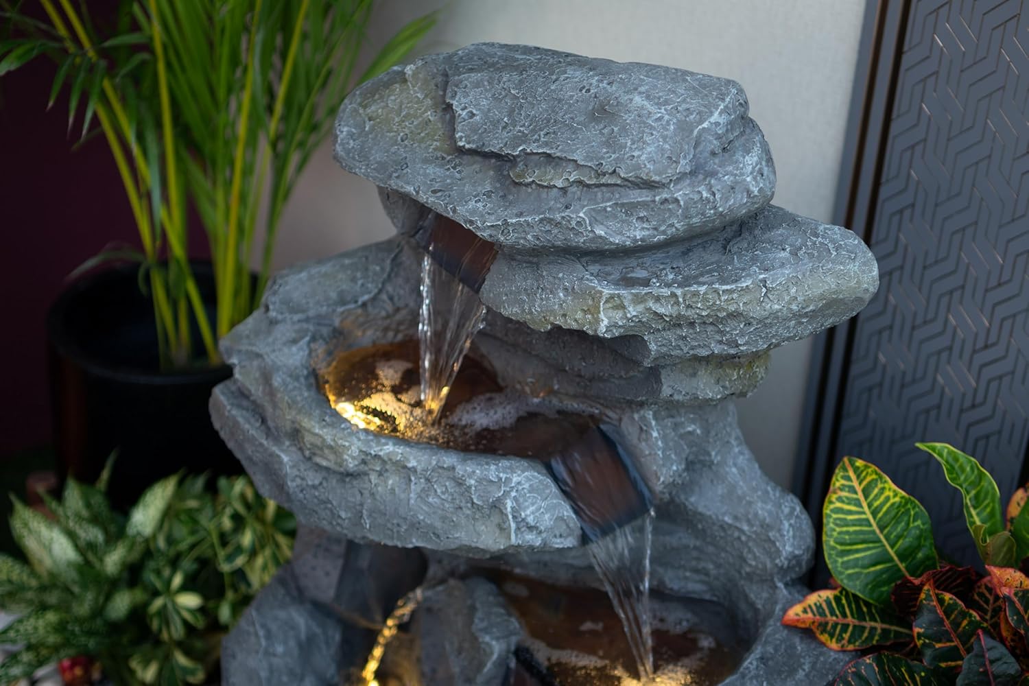 Rock Waterfall Water Fountain for Home, Water Fountain for Garden, Fountain for Home décor Waterfall, Outdoor Fountain, Waterfall Fountain