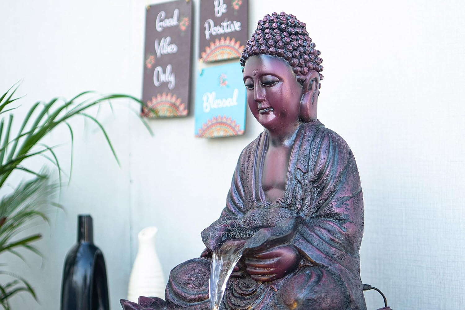 2ft Lotus Buddha Water Fountain for Home, Office, Buddha Water Fountain for Home, Buddha Water Fountain Indoor Home décor, Buddha Fountain Small