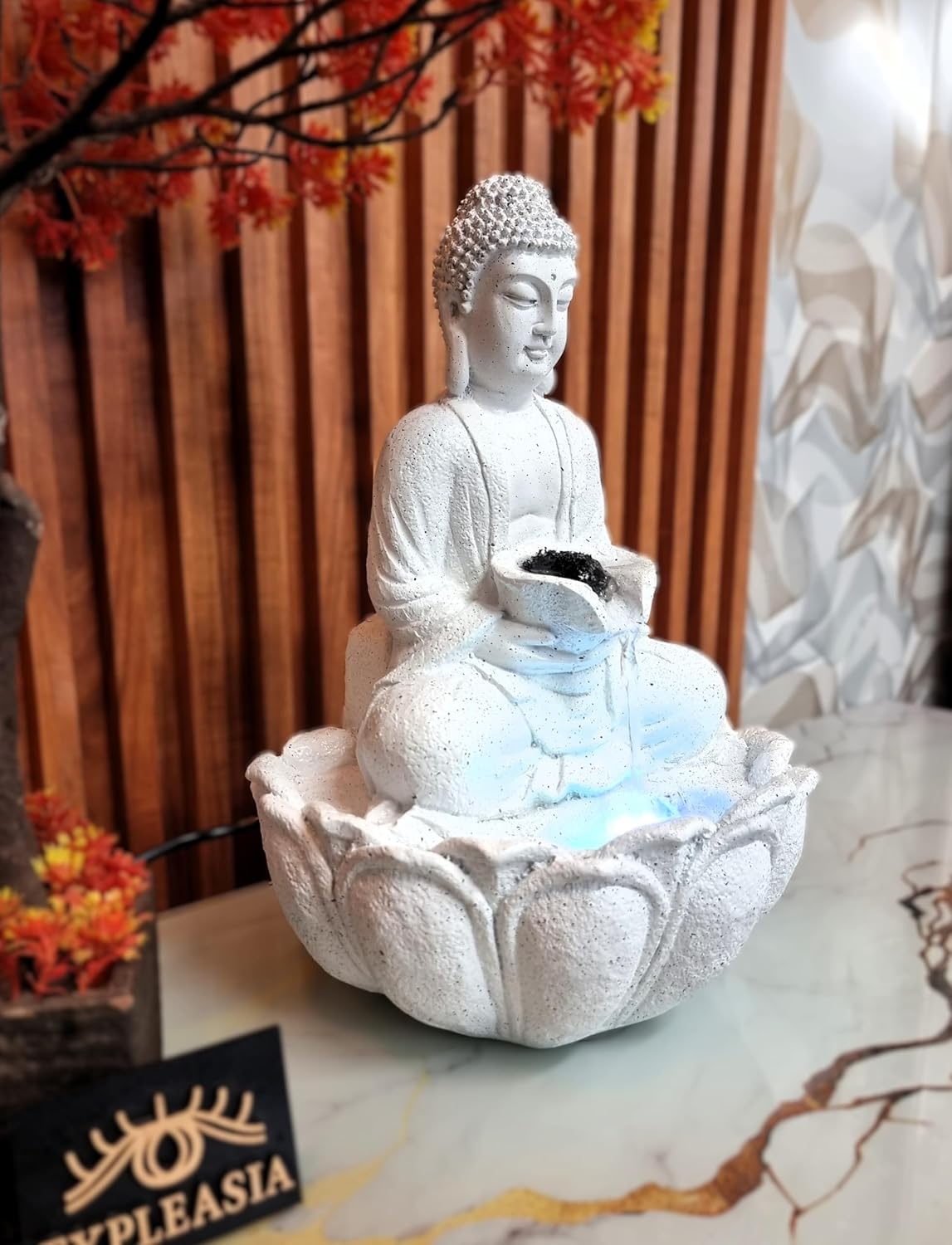 Mini Lotus Buddha Water Fountain for Table Decor |Living Room Decor| Gift Items | Home & Office Decor Item |Buddha Water Fountain