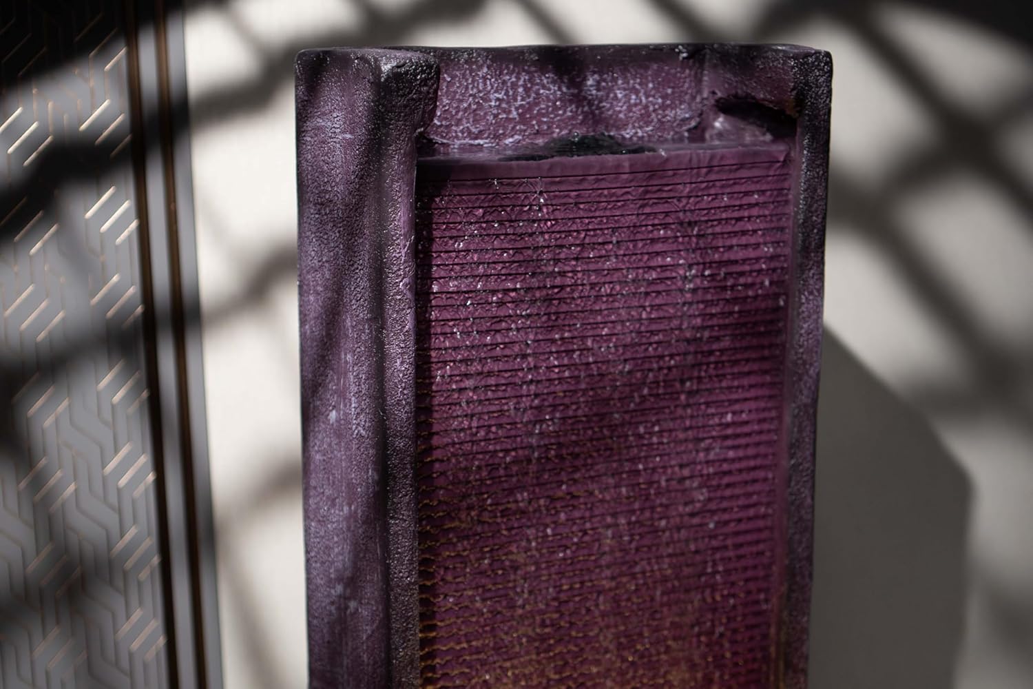 Medium Size Table Top Leaf Slate Water Fall Water Fountain for Home, Office, Garden | Housewarming Item |Water Fountain Indoor Home Decor