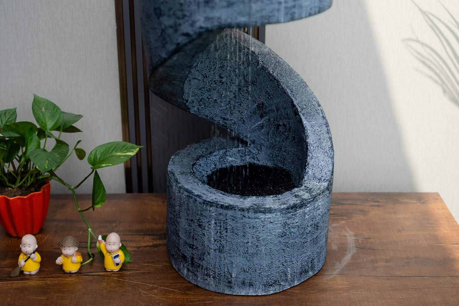 Spiral Table Desk-Top Indoor Fountain, Water Fountain For Garden, Water Fountain For Home Vastu, Fountain For Home Décor Waterfall