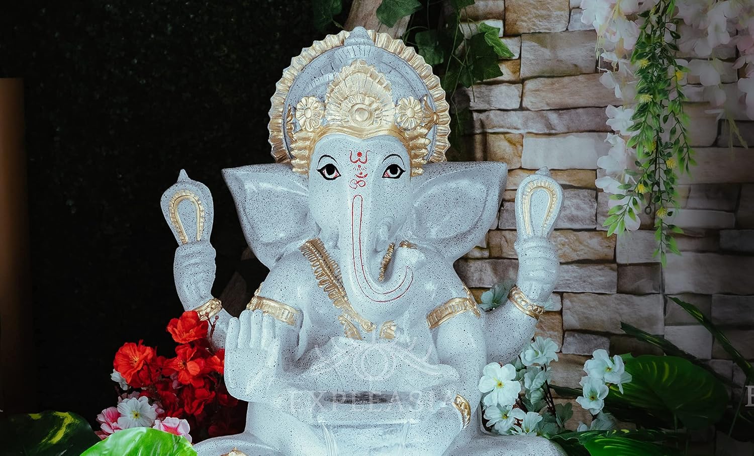 3 Feet Lotus Ganesha Water Fountain for Home, Living Room, Garden, Offices, Big Size Fountain