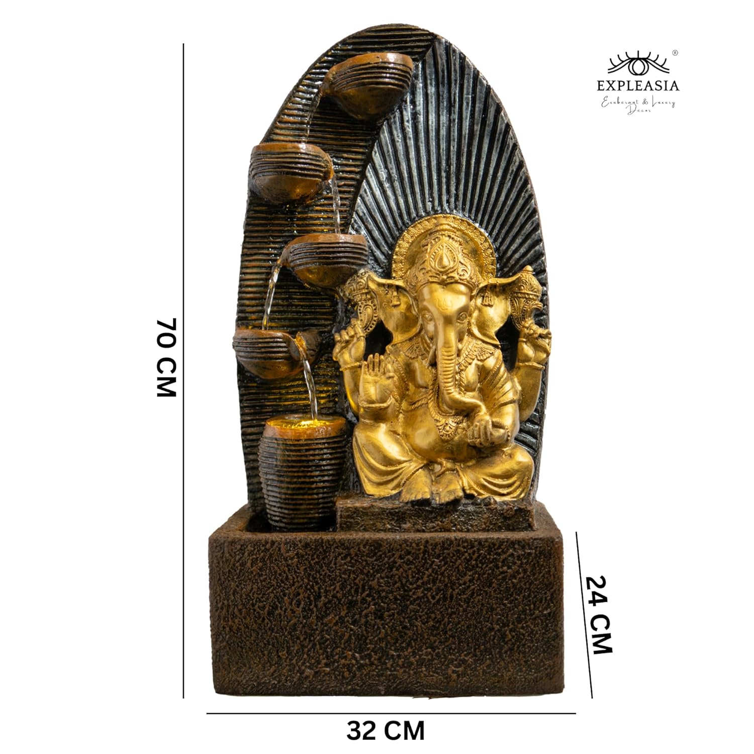 Ganesha Water Fountain, Ganesha Water Fountain for Home Big, Ganesha Water Fountain Big Size, Ganesha Water Fountain Indoor Home décor, Water Fountain for Home vastu, Indoor Water Fountain
