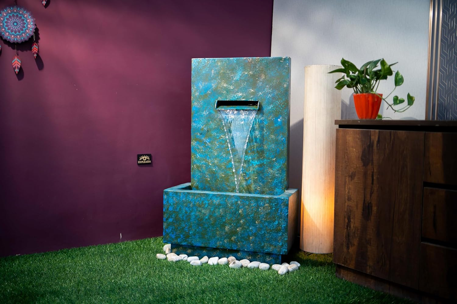 3 Feet Slate Water Fall Water Fountain, Water Fountain for Garden, Water Fountain for Home vastu, Indoor Fountain for Home décor Waterfall, Water Fountain for Home Big Size