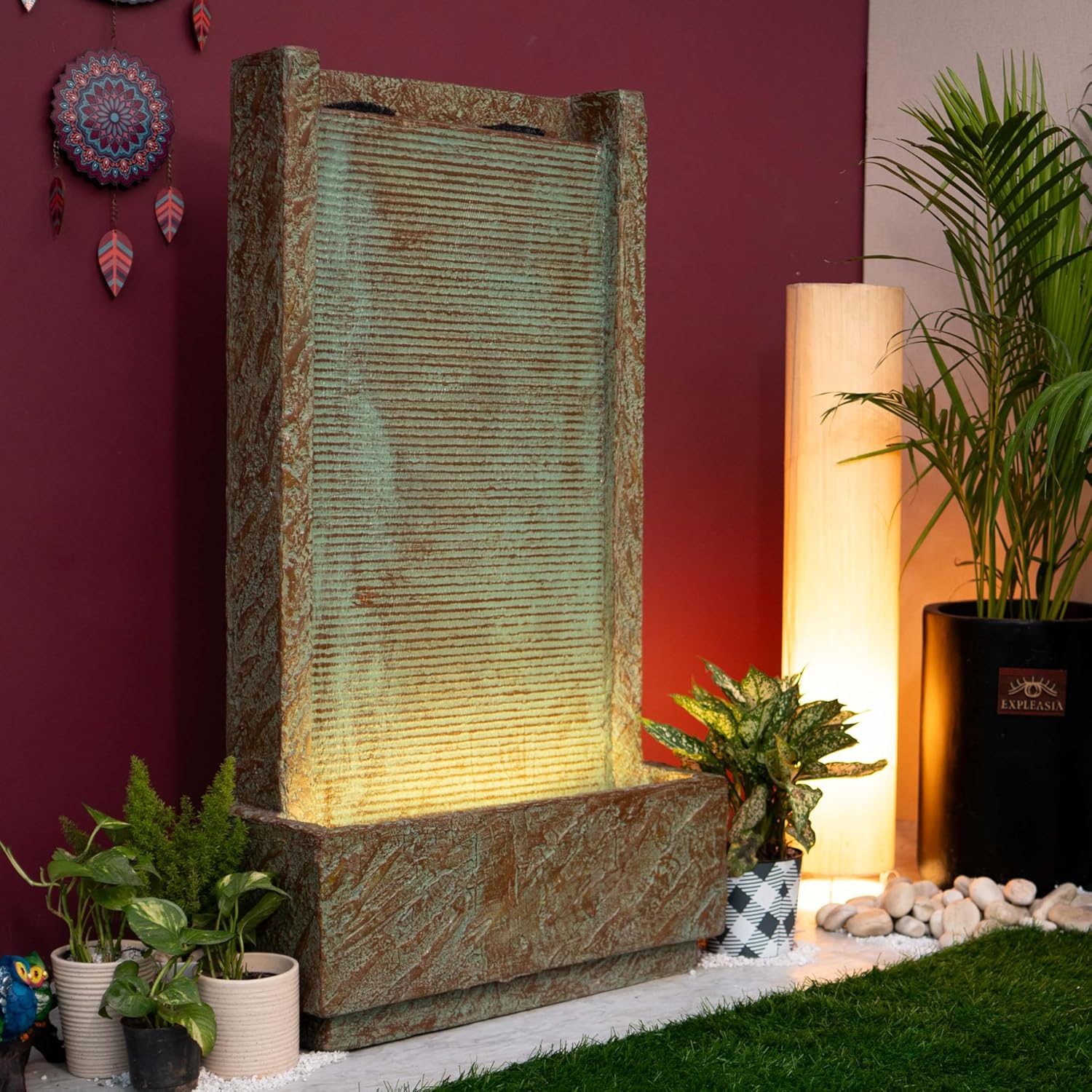 4 Feet River-Slate Water Fall, Water Fountain Big Size, Water Fountain For Home Vastu, Fountain For Home Décor Waterfall