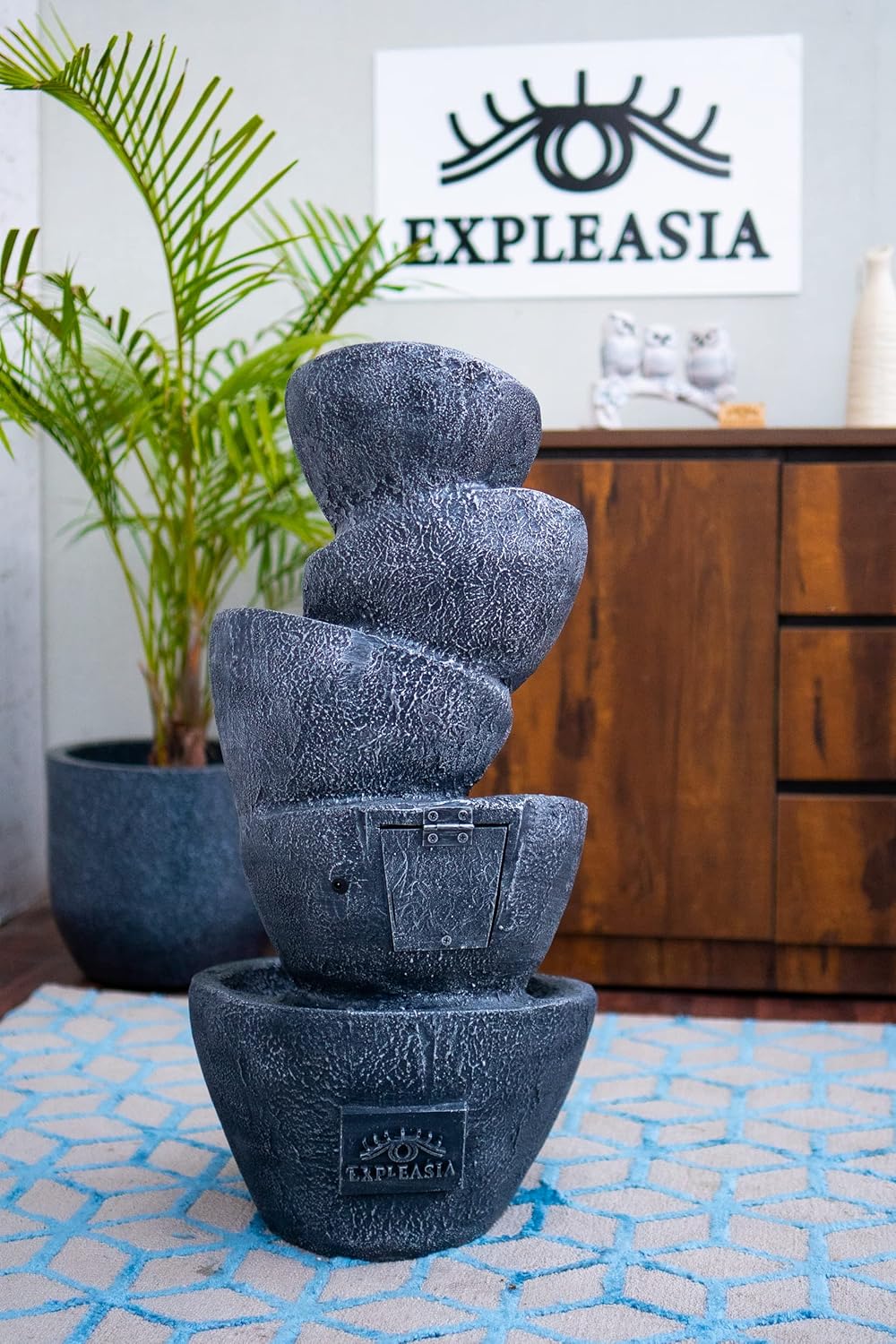 Stacked Pot Water Fountain for Home, Water Fountain for Garden, Water Fountain for Living Room, Water Fountain for Home vastu, Fountain, Fountain for Home décor Waterfall