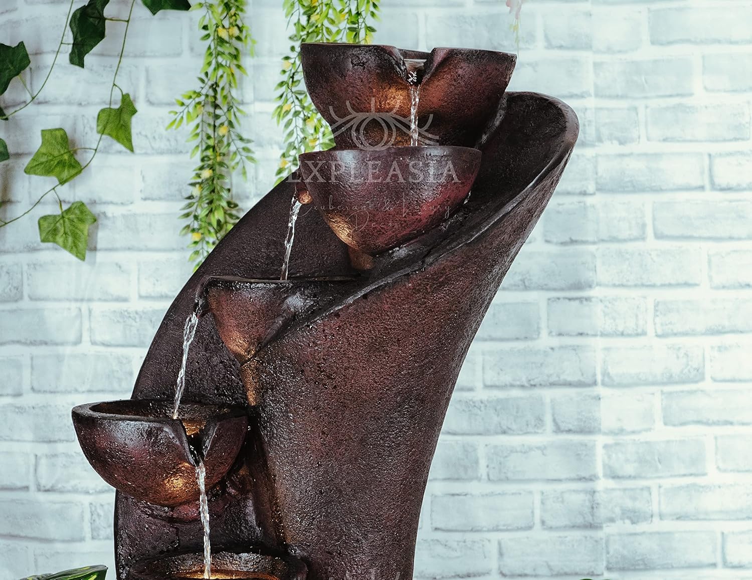 7 Stacked Chalice Water Fountain for Home, Water Fountain for Garden, Water Fountain for Living Room, Water Fountain for Home vastu, Fountain, Fountain for Home décor Waterfall