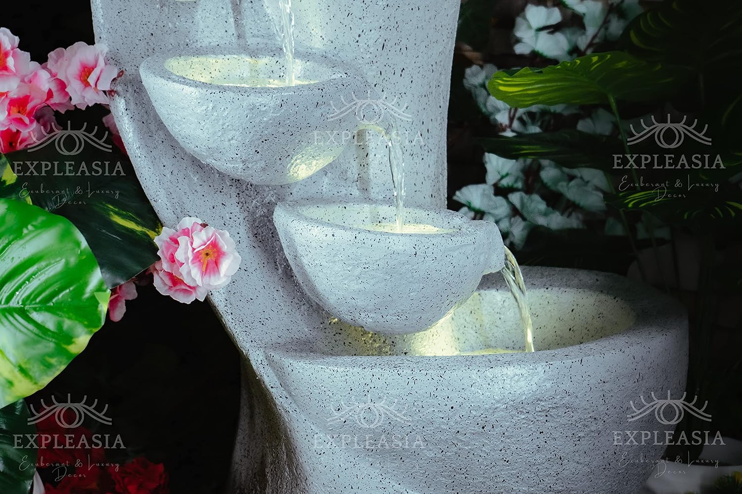 7 Stacked Chalice Water Fountain for Home, Water Fountain for Garden, Water Fountain for Living Room, Water Fountain for Home vastu, Fountain, Fountain for Home décor Waterfall