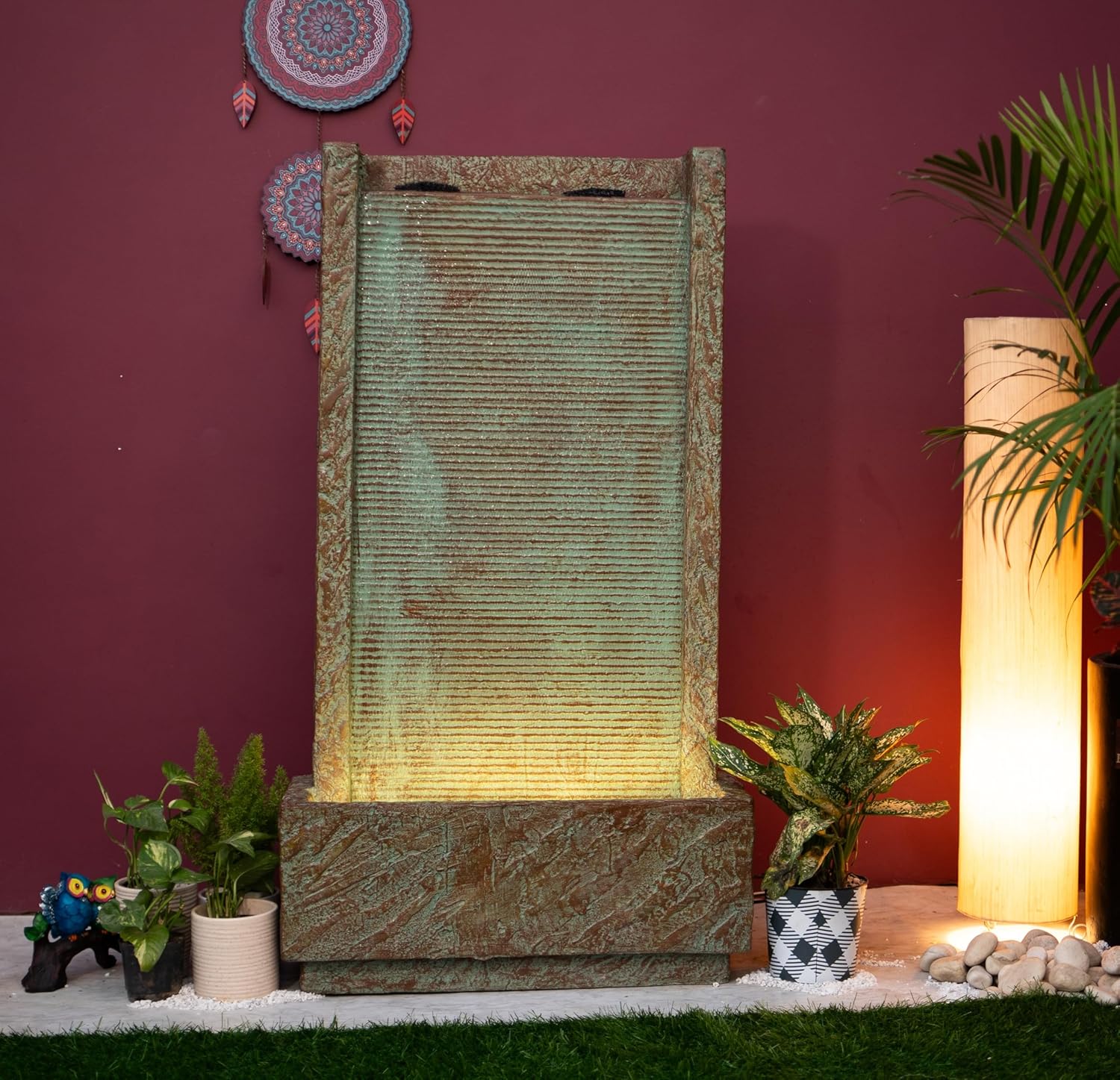 4 Feet River-Slate Water Fall, Water Fountain Big Size, Water Fountain For Home Vastu, Fountain For Home Décor Waterfall