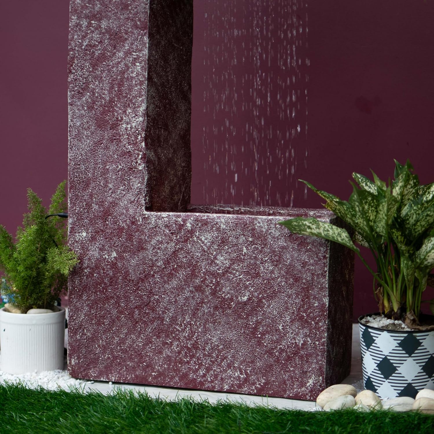 C Shape Planter Shower Fountain, Water Fountain for Garden, Water Fountain for Home vastu