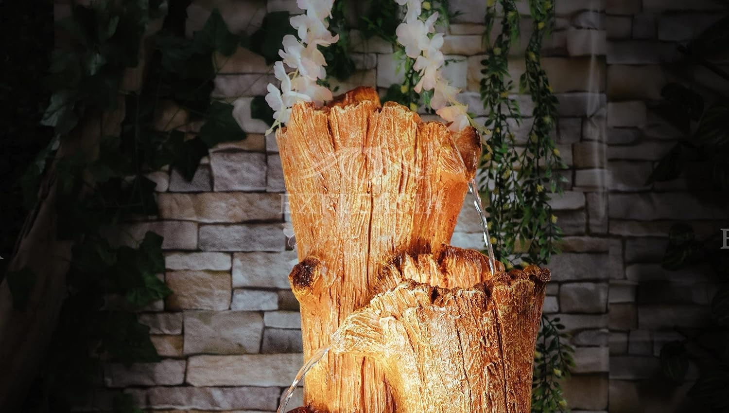 Nature Inspired Carved Tree Water Fountain, Water Fountain for Garden, Water Fountain for Home vastu, Fountain for Home décor Waterfall, Indoor Water Fountain Big Size