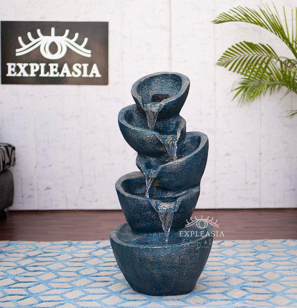 Stacked Pot Water Fountain for Home, Water Fountain for Garden, Water Fountain for Living Room, Water Fountain for Home vastu, Fountain, Fountain for Home décor Waterfall