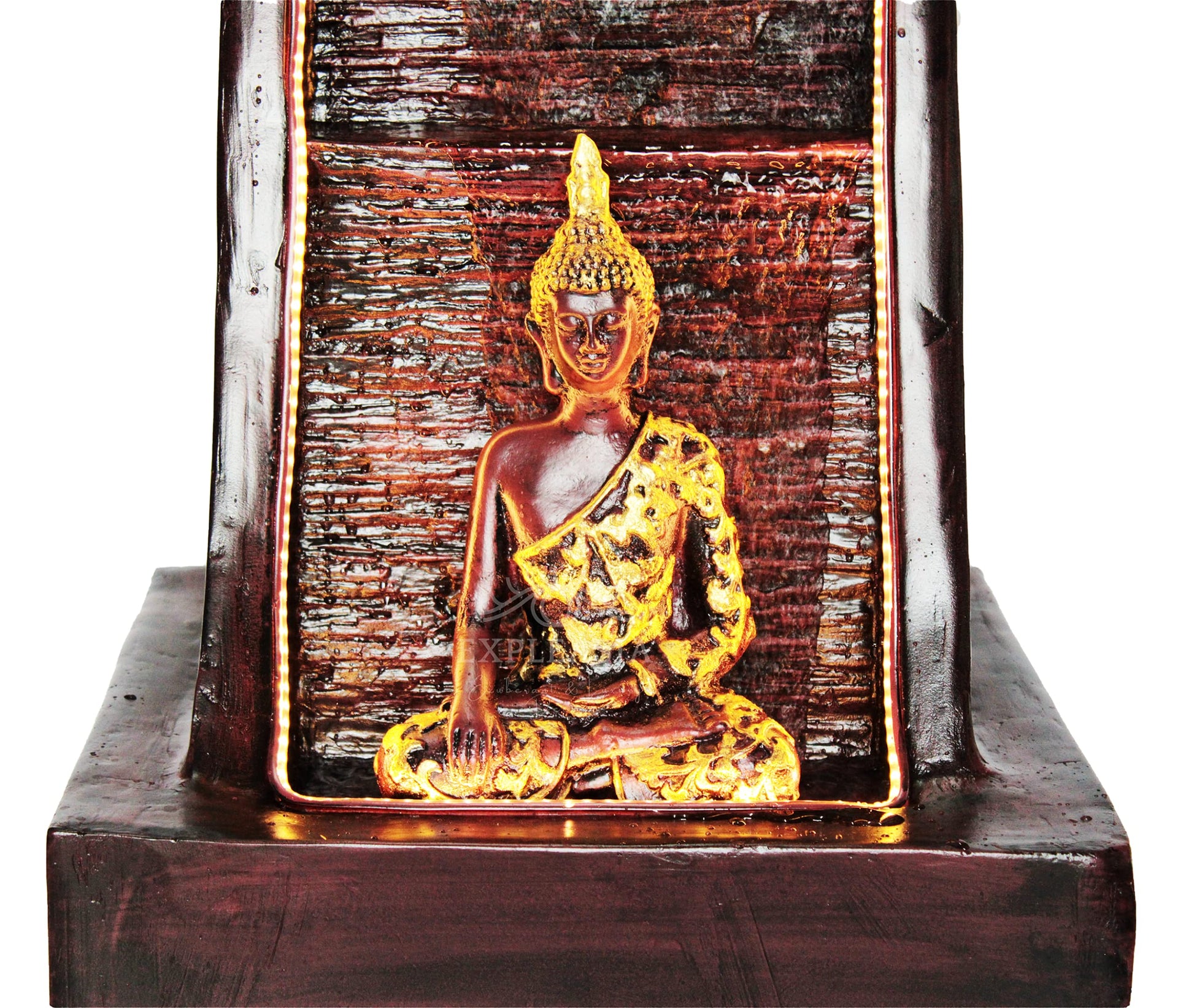 3 Step Slate Buddha Water Fountain for Home, Garden, Indoor Fountain Big Size, vastu, Buddha Water Fountain Indoor Home décor