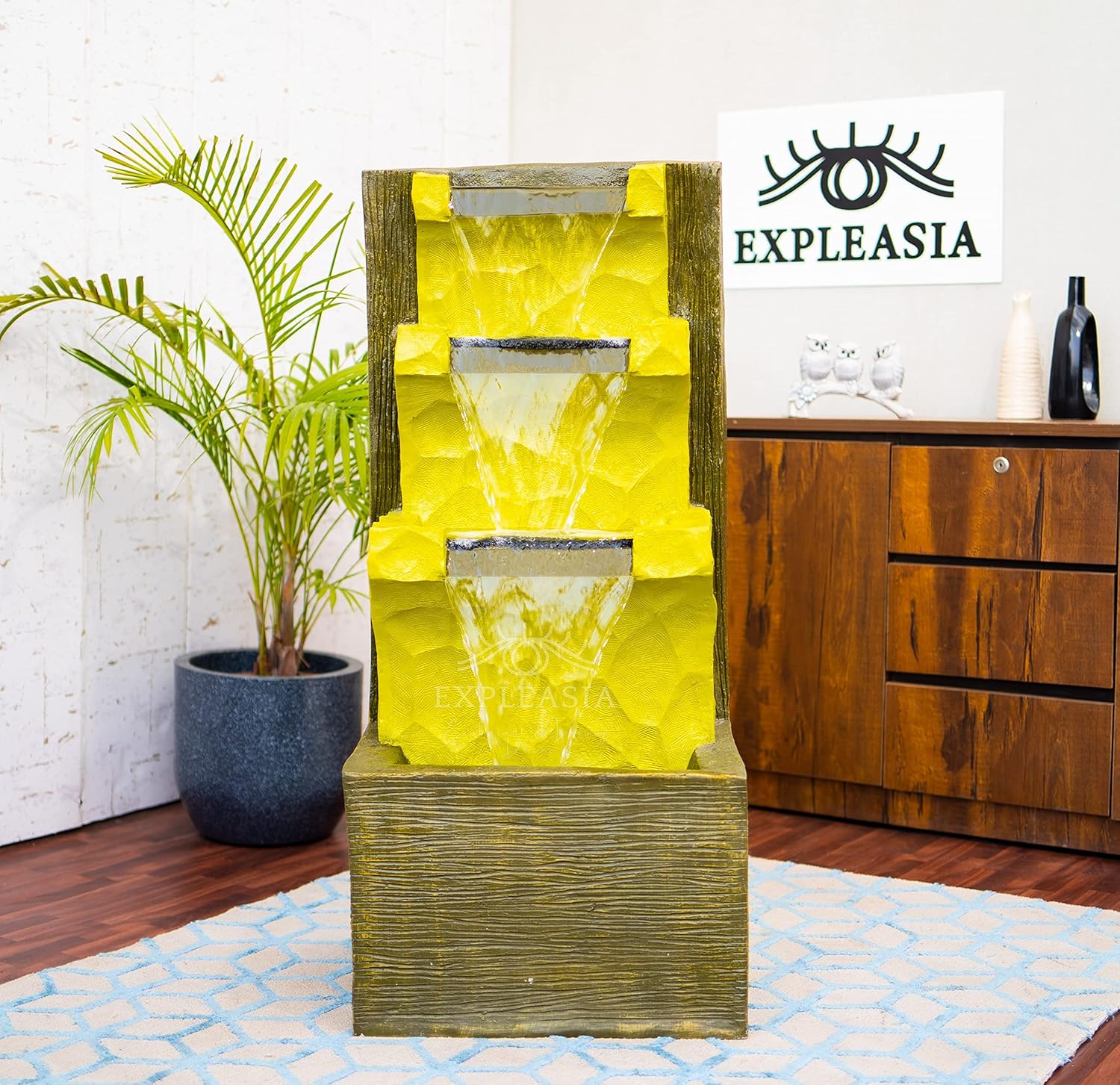 Wall Back Water Resin Fountain for Indoor and Outdoor, Large Water Fountain, Water Fountain for Garden, Home Decor Water Fountain