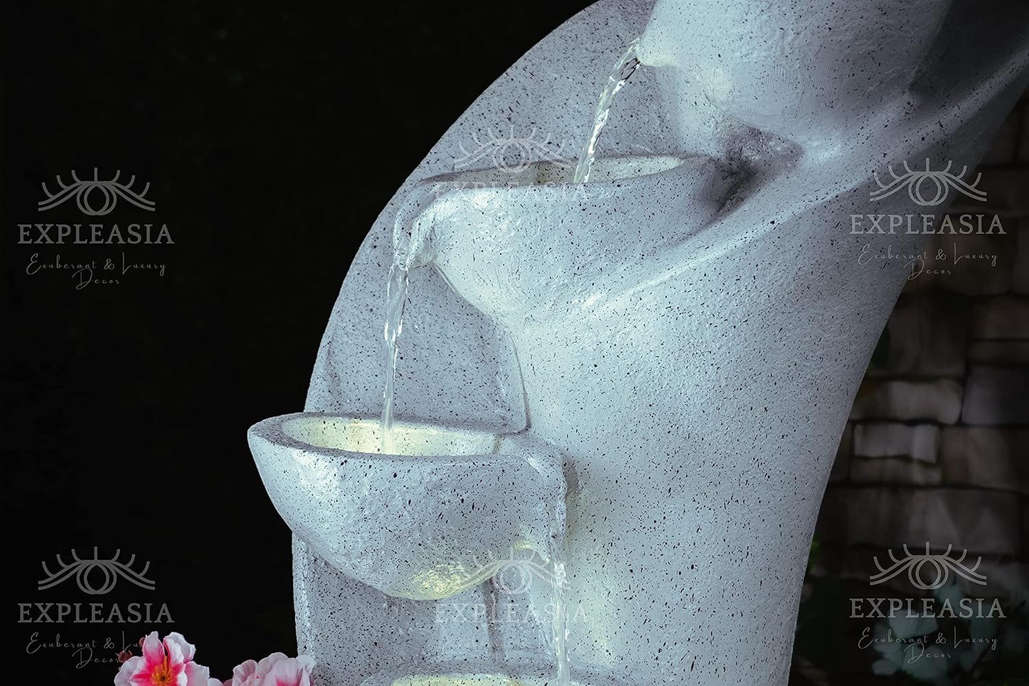 7 Stacked Chalice Water Fountain for Home, Water Fountain for Garden, Water Fountain for Living Room, Water Fountain for Home vastu, Fountain, Fountain for Home décor Waterfall