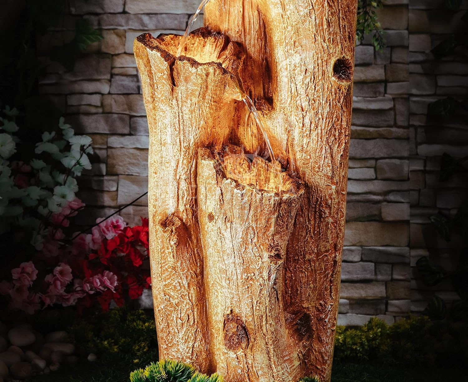 Nature Inspired Carved Tree Water Fountain, Water Fountain for Garden, Water Fountain for Home vastu, Fountain for Home décor Waterfall, Indoor Water Fountain Big Size