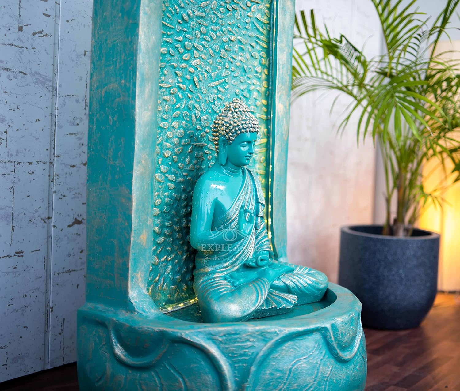 3ft Slate Buddha Water Fountain for Home, Garden, Indoor Fountain Big Size, vastu, Buddha Water Fountain Indoor Home décor