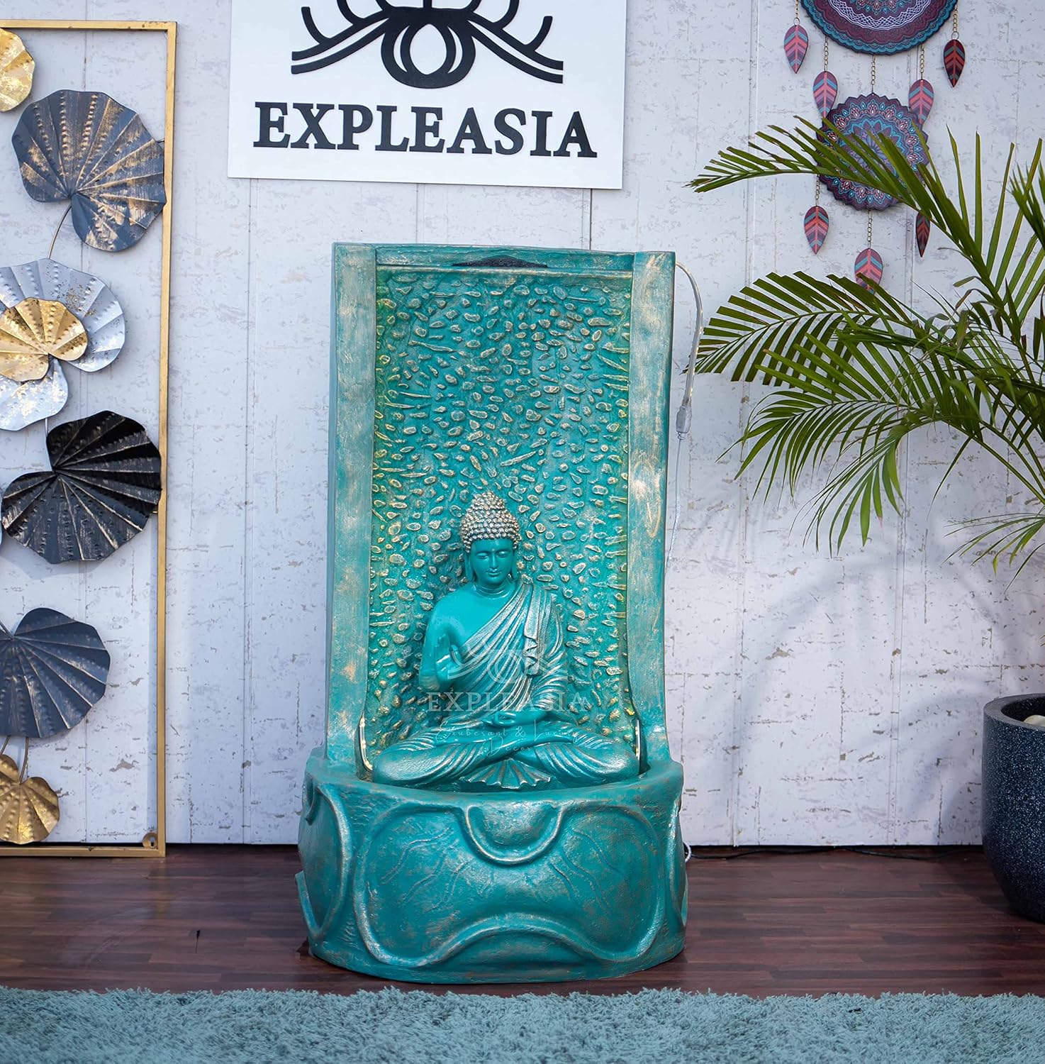 3ft Slate Buddha Water Fountain for Home, Garden, Indoor Fountain Big Size, vastu, Buddha Water Fountain Indoor Home décor