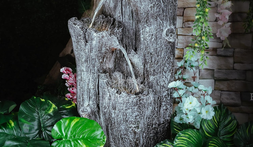Nature Inspired Carved Tree Water Fountain, Water Fountain for Garden, Water Fountain for Home vastu, Fountain for Home décor Waterfall, Indoor Water Fountain Big Size