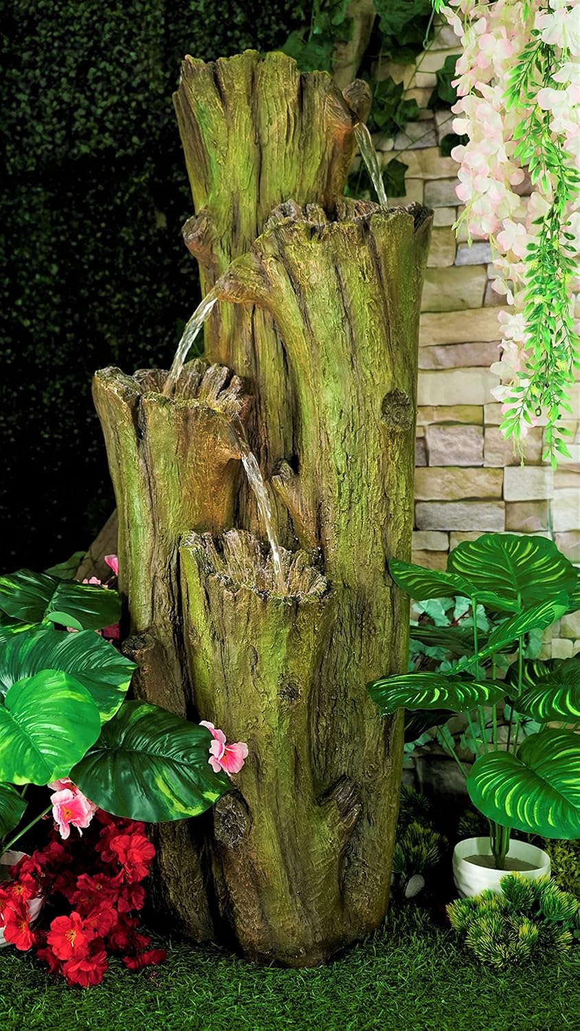 Nature Inspired Carved Tree Water Fountain, Water Fountain for Garden, Water Fountain for Home vastu, Fountain for Home décor Waterfall, Indoor Water Fountain Big Size