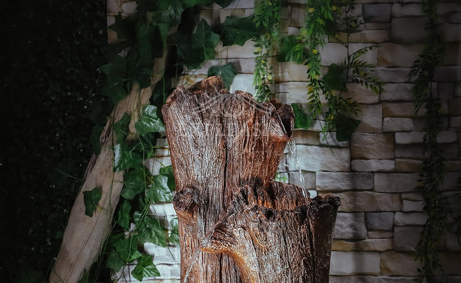 Nature Inspired Carved Tree Water Fountain, Water Fountain for Garden, Water Fountain for Home vastu, Fountain for Home décor Waterfall, Indoor Water Fountain Big Size