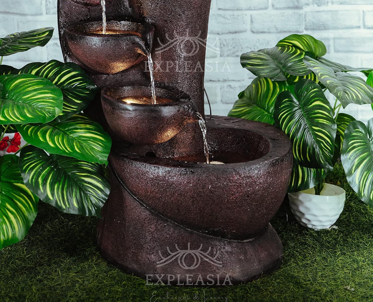 7 Stacked Chalice Water Fountain for Home, Water Fountain for Garden, Water Fountain for Living Room, Water Fountain for Home vastu, Fountain, Fountain for Home décor Waterfall