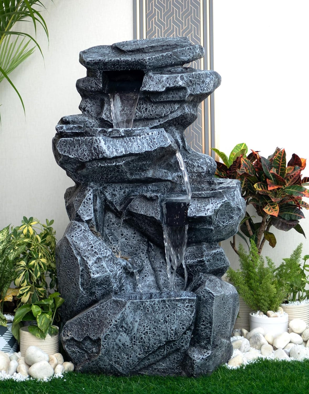 Rock Waterfall Water Fountain for Home, Water Fountain for Garden, Fountain for Home décor Waterfall, Outdoor Fountain, Waterfall Fountain