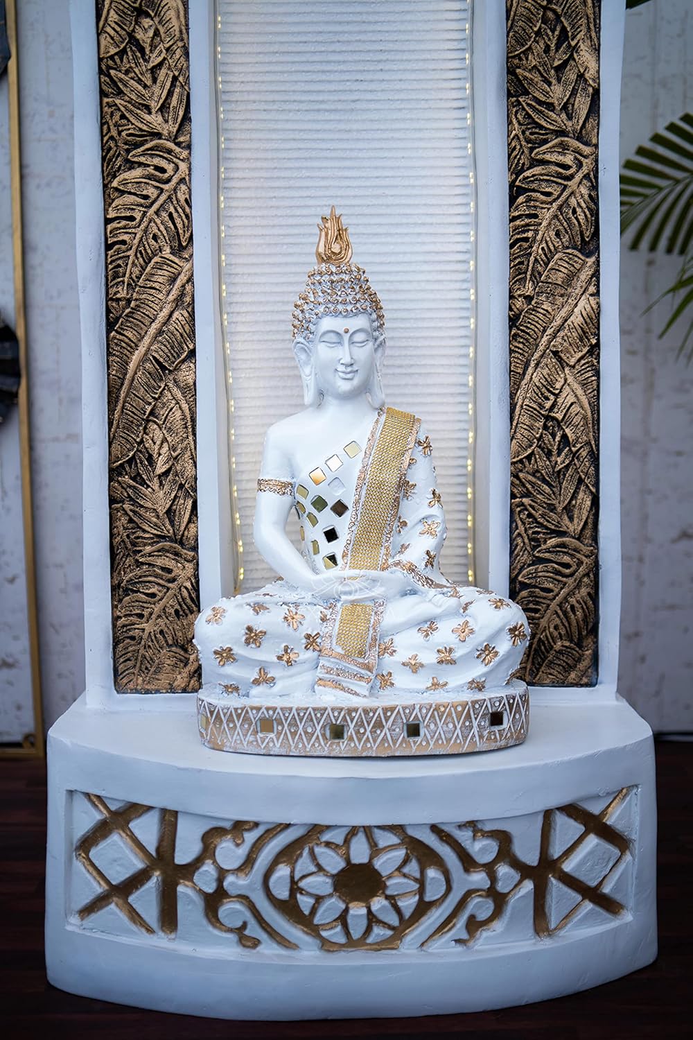 Slate Buddha 4ft Water Fountain for Home, Indoor Big Size Fountain, Garden, vastu