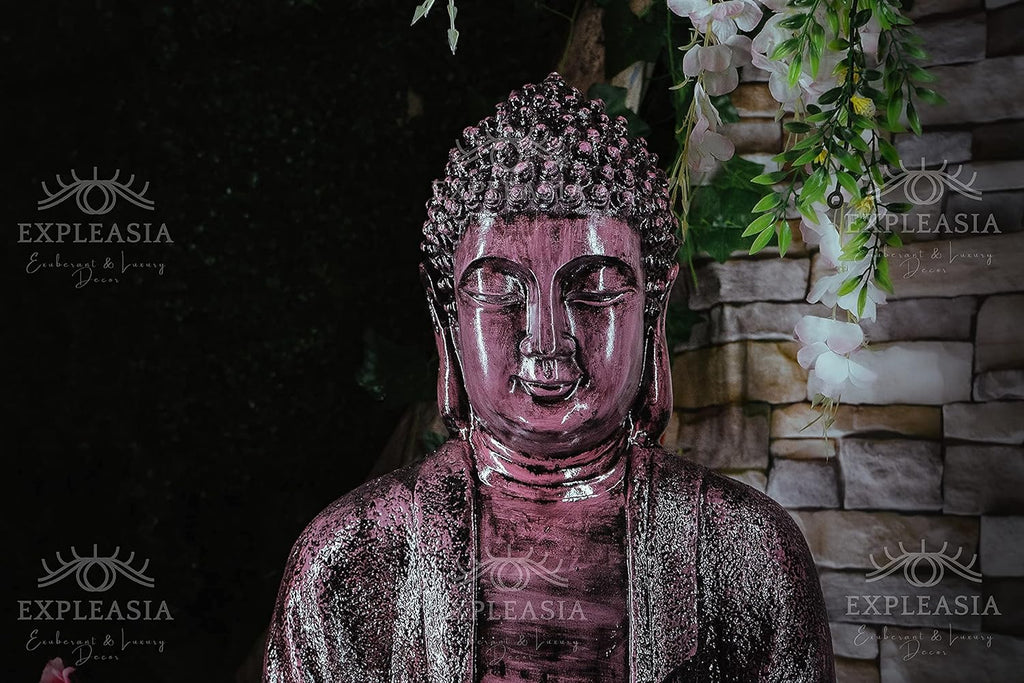Lotus Buddha Water Fountain for Home, Indoor Fountain Big Size, for Garden, Home vastu, Buddha Fountain with electrcials Warranty, 3 feet