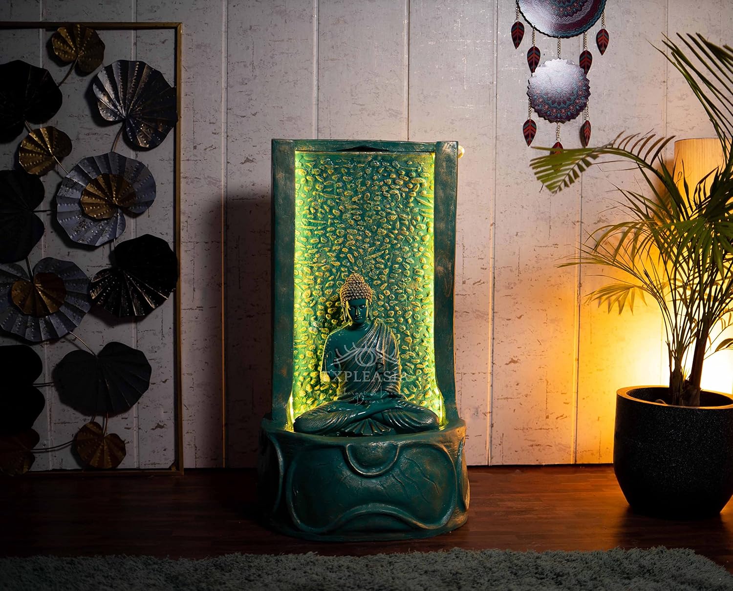 3ft Slate Buddha Water Fountain for Home, Garden, Indoor Fountain Big Size, vastu, Buddha Water Fountain Indoor Home décor