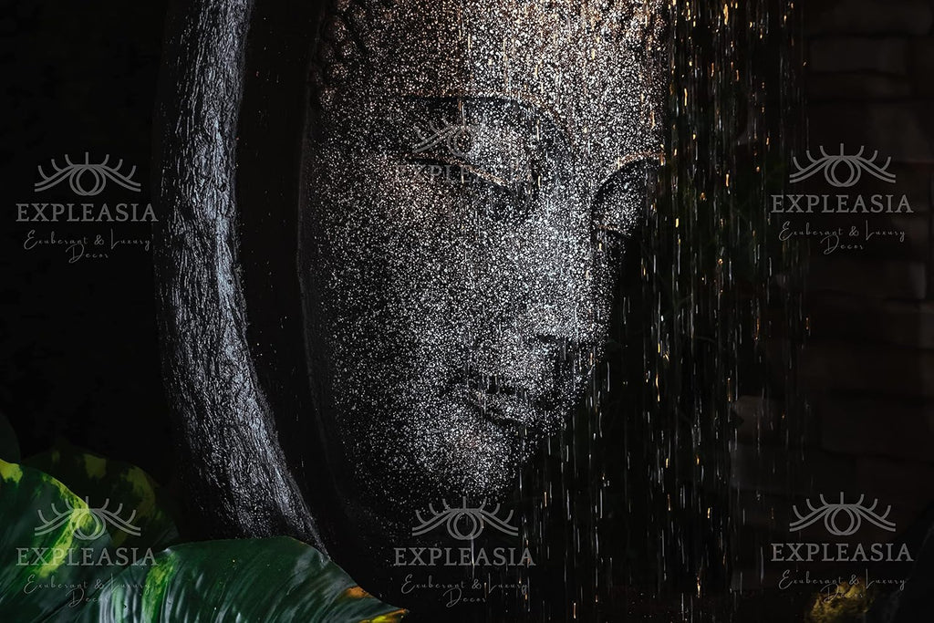 Buddha face Shower Water Fountain for Home, for Garden, Office, Commercial Spaces Indoor Fountain Big Size, Water Fountain for Home vastu, Buddha Fountain 3 feet