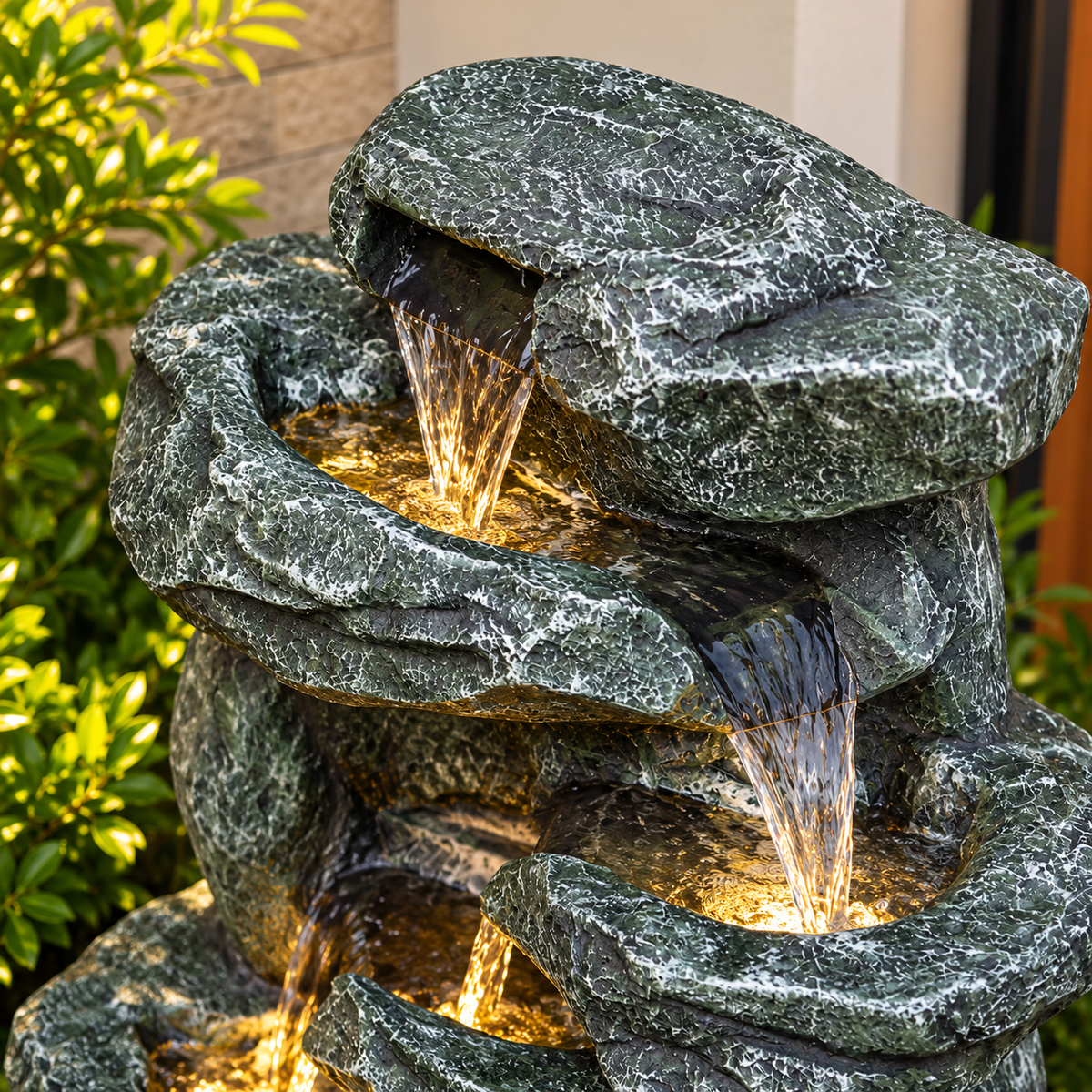 Rainforest Waterfall Fountain - Large Size for Home, Garden & Vastu Harmony