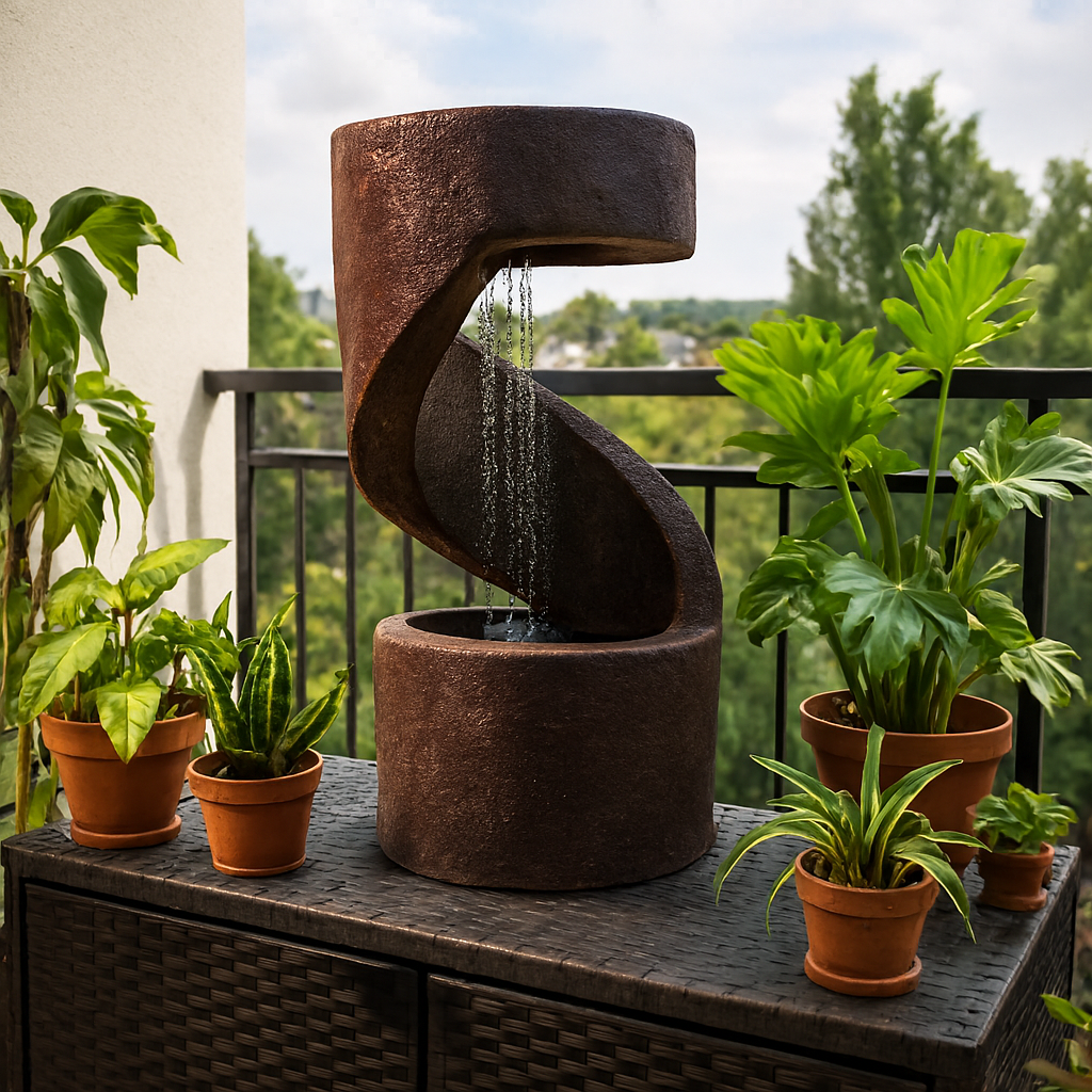 Spiral Table Desk-Top Indoor Fountain, Water Fountain For Garden, Water Fountain For Home Vastu, Fountain For Home Décor Waterfall