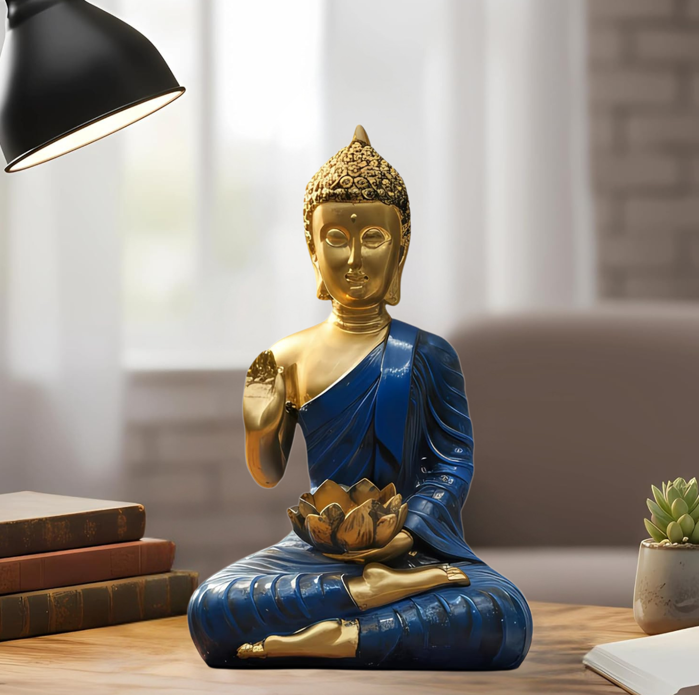Buddha Statue with a Tea Light in Hand is a Beautiful and Serene Addition to Any Living Room, Bedroom or Office Space | Buddha | Buddha for Home Decor