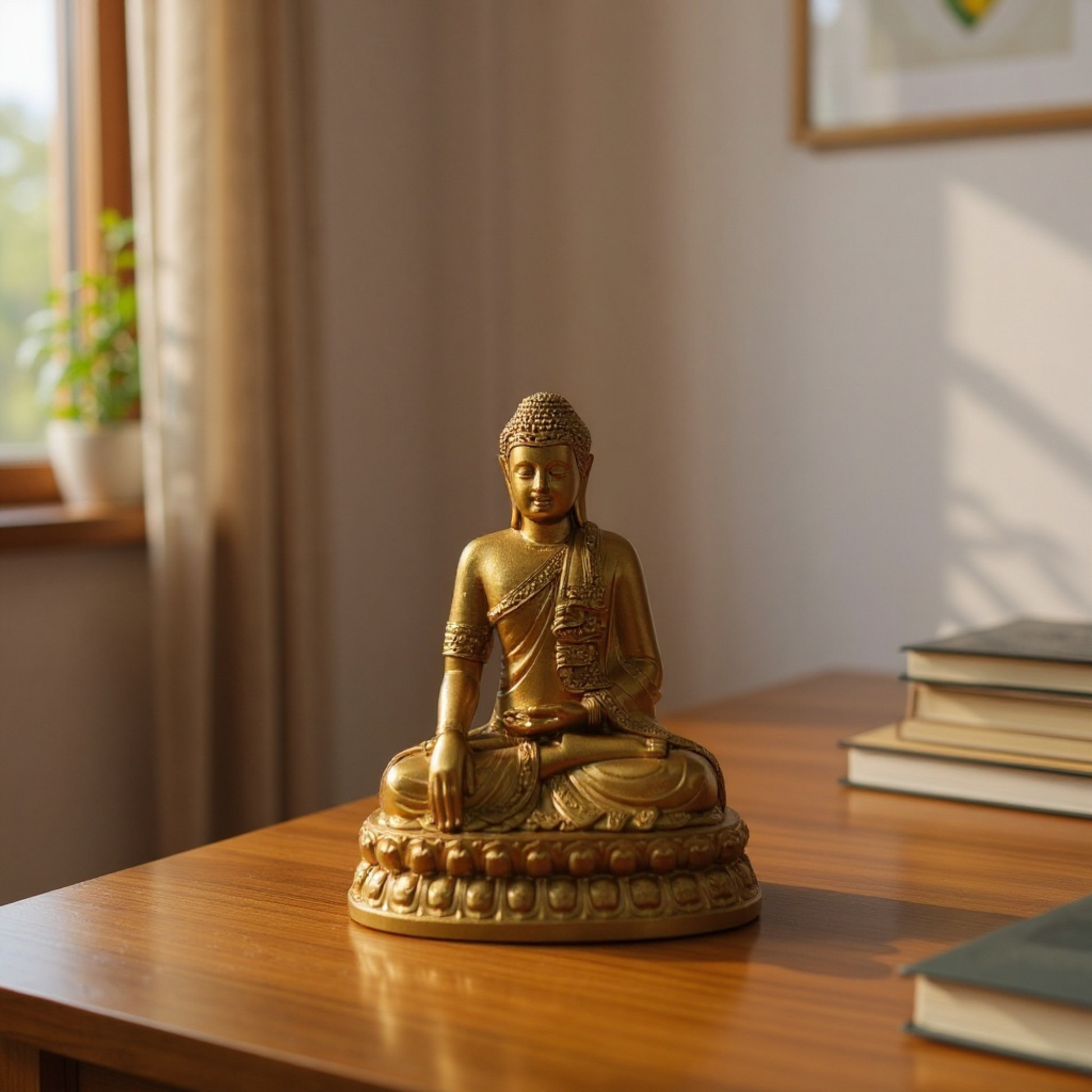Decorative Lord Buddha Idol Showipece for Car deshboard, Office Table and Home Temple, Gift Item