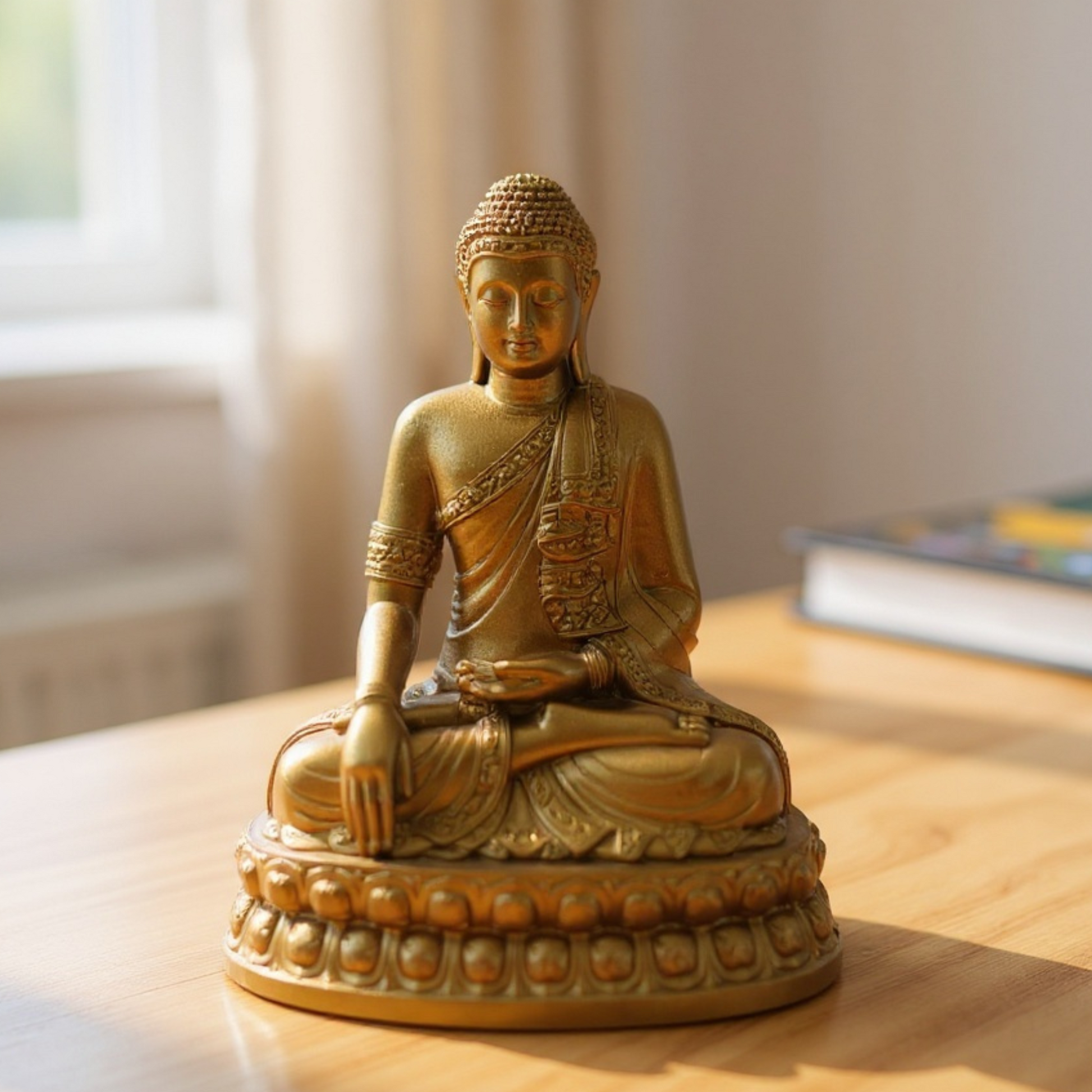 Decorative Lord Buddha Idol Showipece for Car deshboard, Office Table and Home Temple, Gift Item
