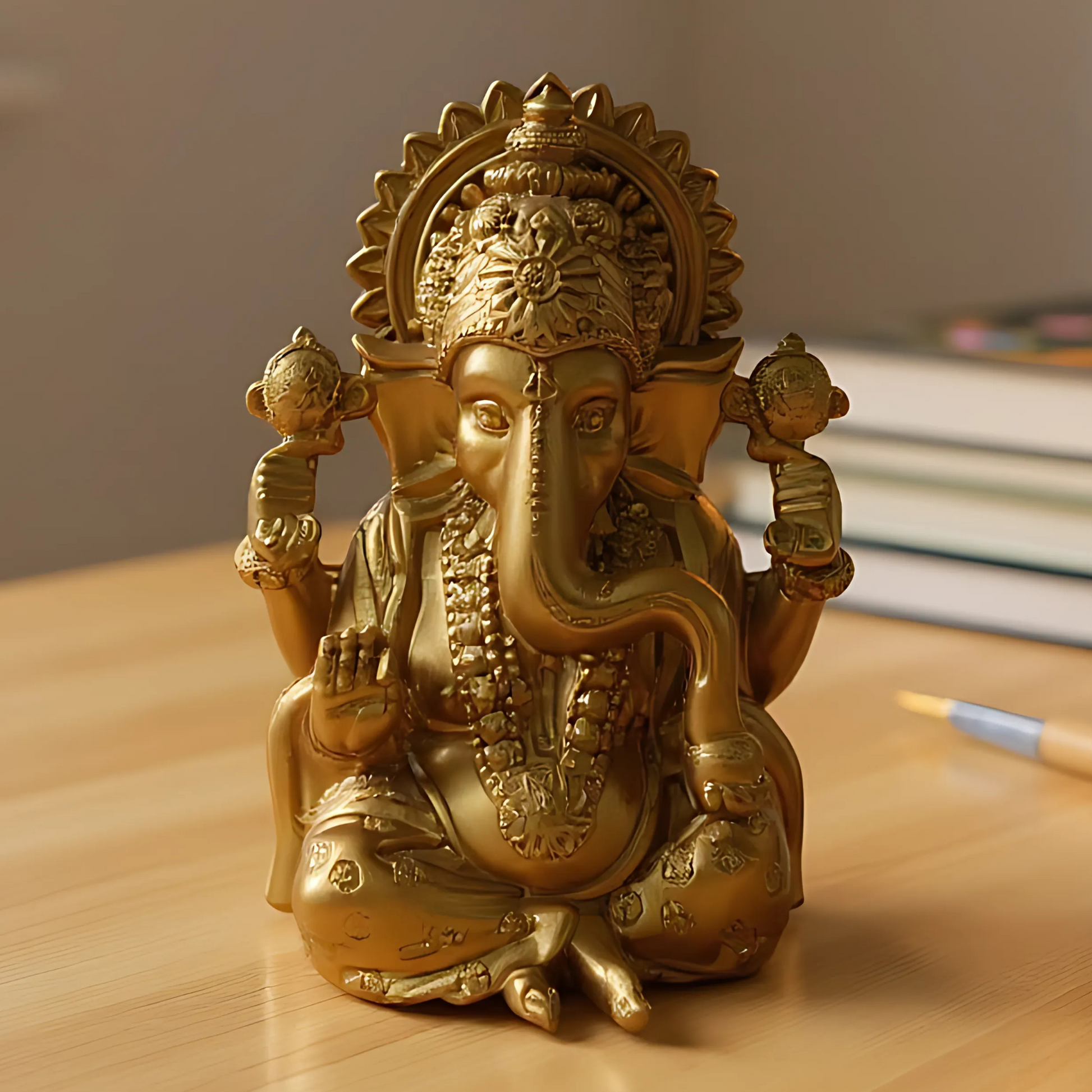 Decorative Lord Ganesha Idol Showipece for Car deshboard, Office Table and Home Temple, Gift Item