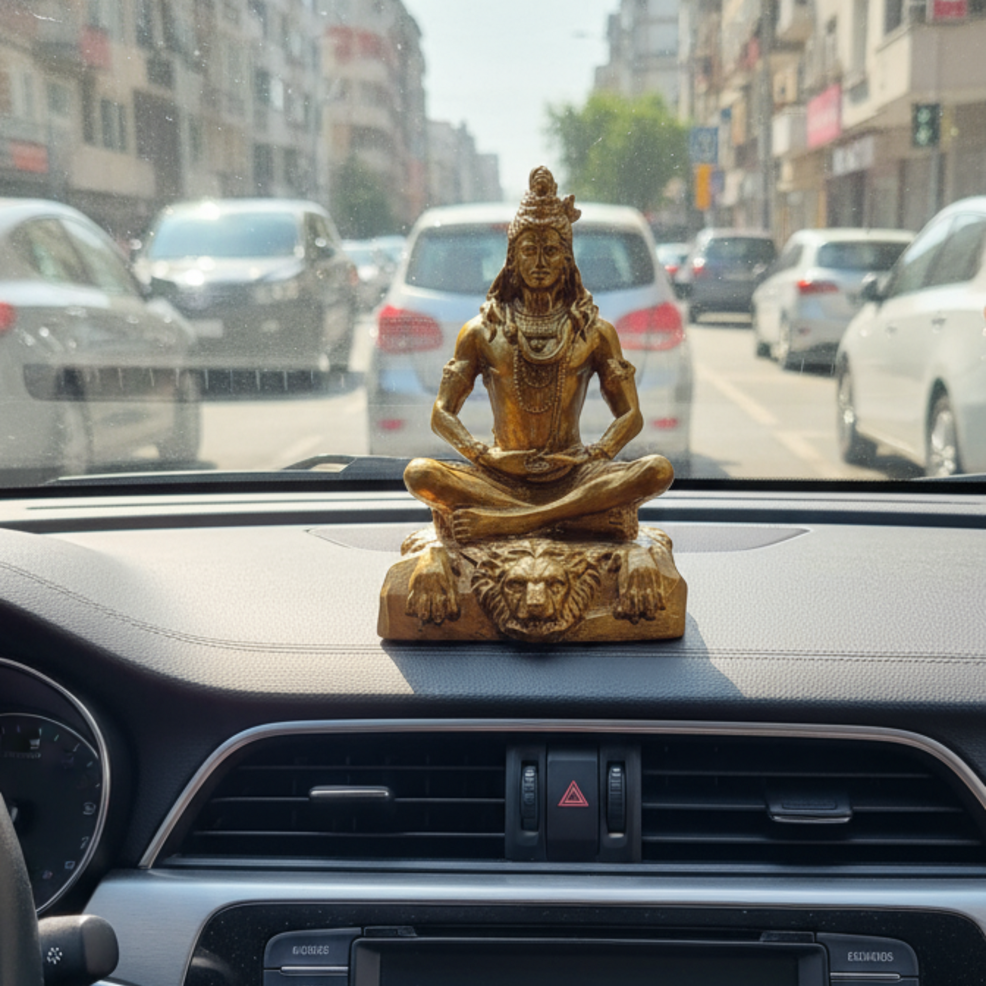 Decorative Lord Shiva Idol Showipece for Car deshboard, Office Table and Home Temple, Gift Item