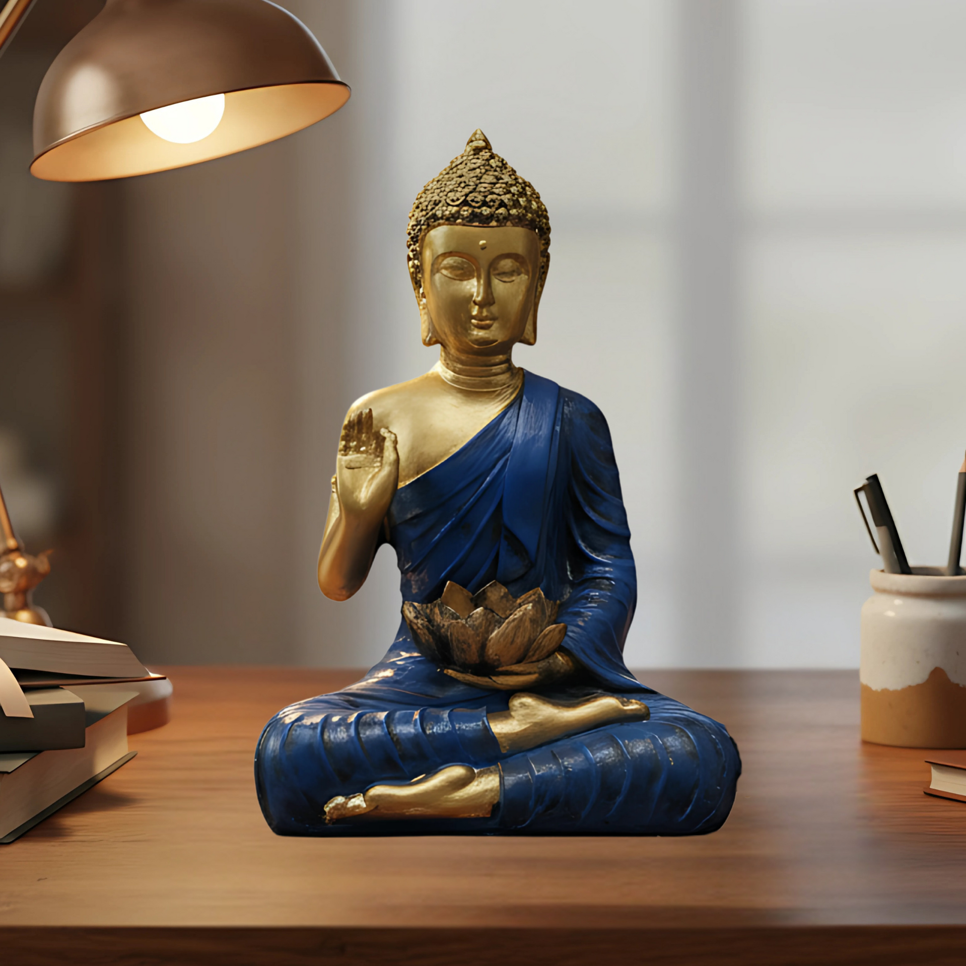 Buddha Statue with a Tea Light in Hand is a Beautiful and Serene Addition to Any Living Room, Bedroom or Office Space | Buddha | Buddha for Home Decor