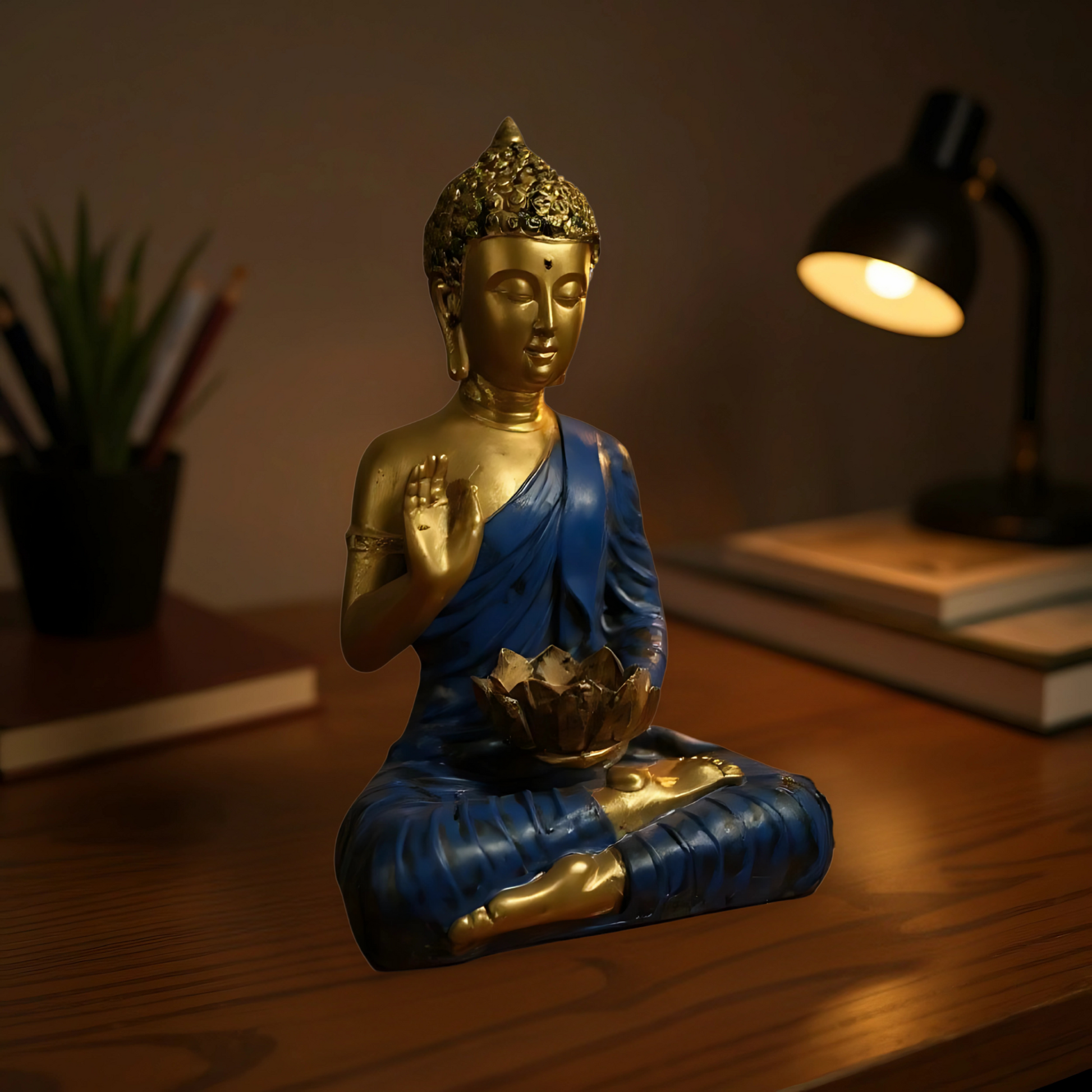 Buddha Statue with a Tea Light in Hand is a Beautiful and Serene Addition to Any Living Room, Bedroom or Office Space | Buddha | Buddha for Home Decor