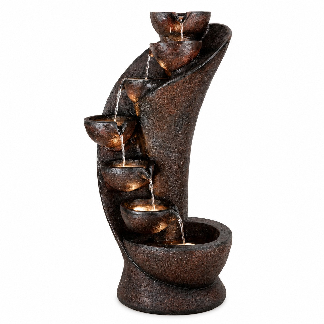 7 Stacked Chalice Water Fountain - Large Size for Home, Garden & Vastu