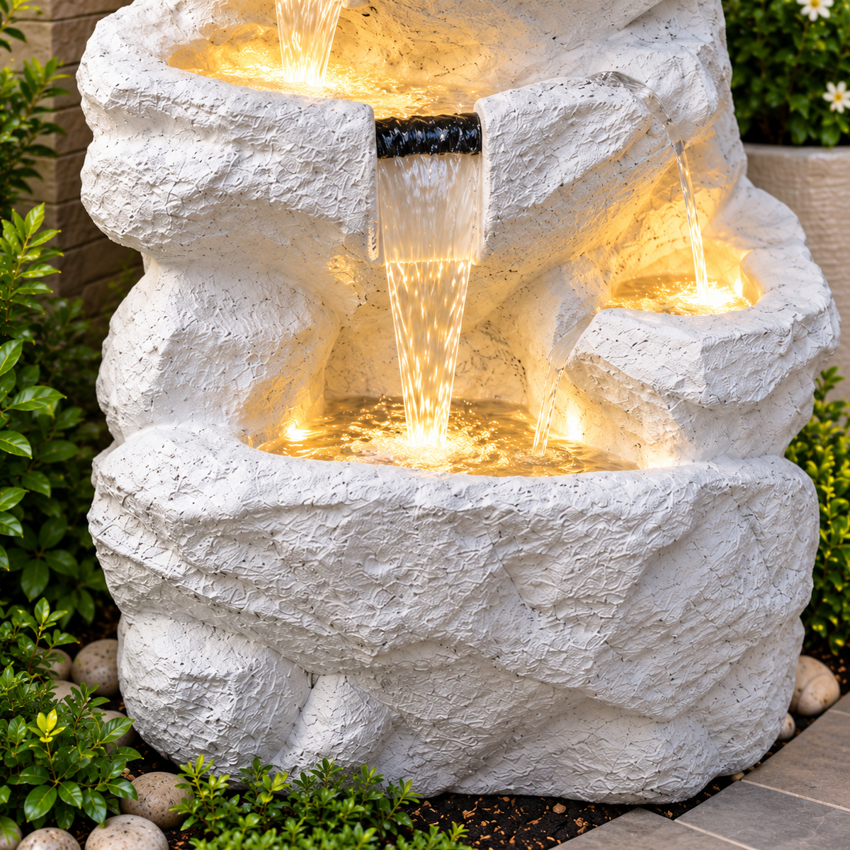 Rainforest Waterfall Fountain - Large Size for Home, Garden & Vastu Harmony