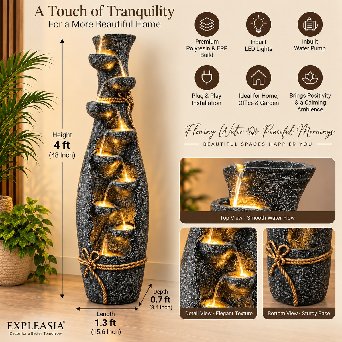 Magnum Lamp Water Fountain – Big Size | For Home, Garden & Living Room
