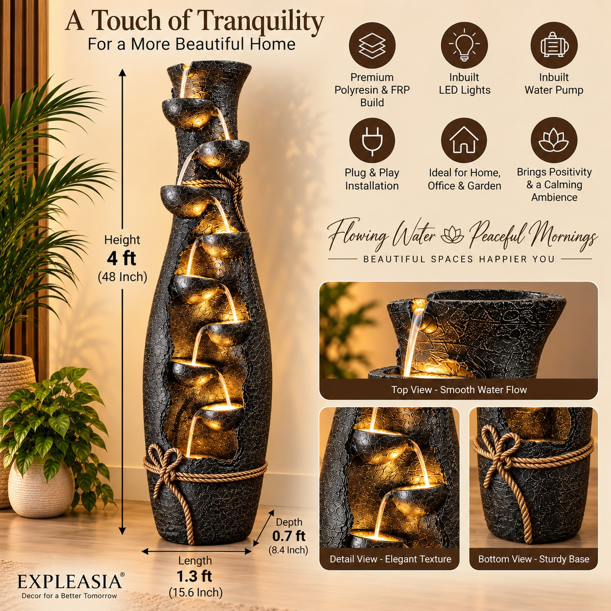 Magnum Lamp Water Fountain – Big Size | For Home, Garden & Living Room