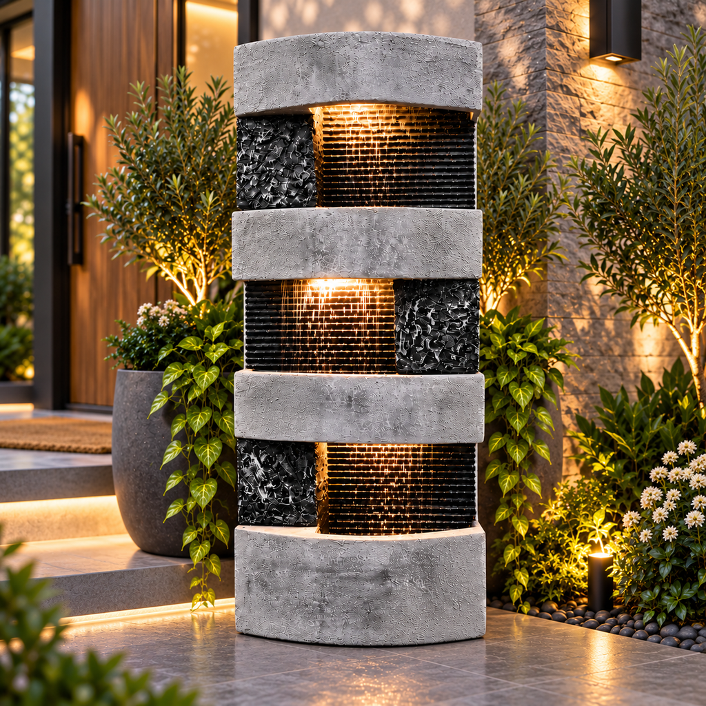 Urban Grid Multi Cascade Water Fountain – 40 Inch