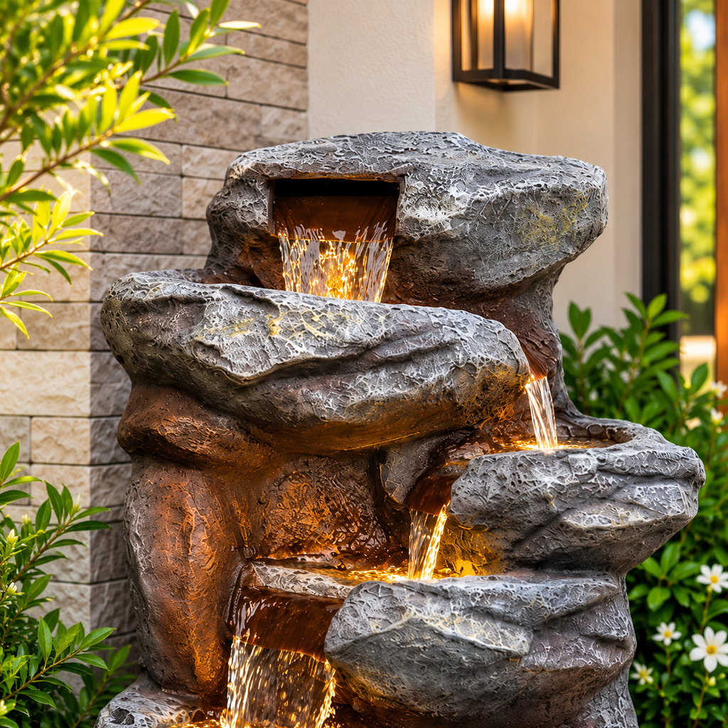Rainforest Waterfall Fountain for Home | Indoor Décor | EXPLEASIA
