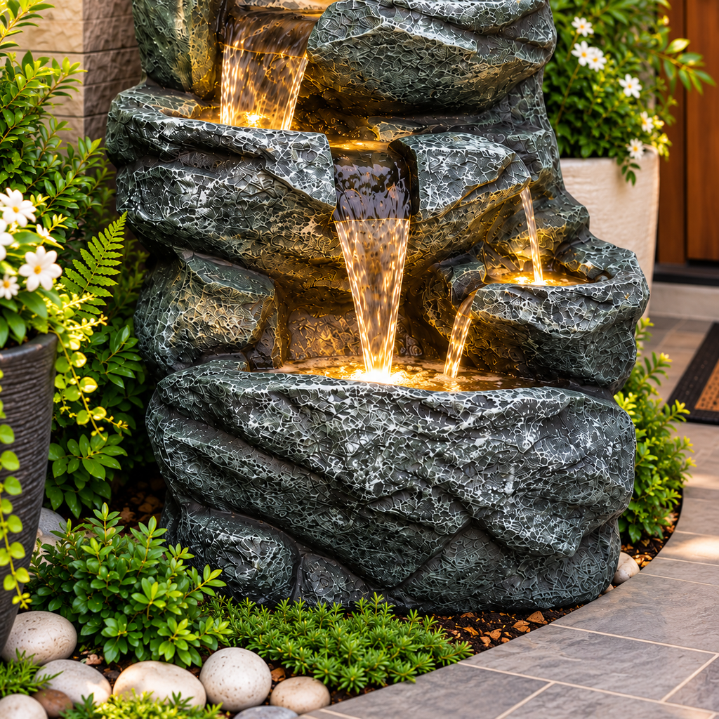 Rainforest Waterfall Fountain for Home | Indoor Décor | EXPLEASIA