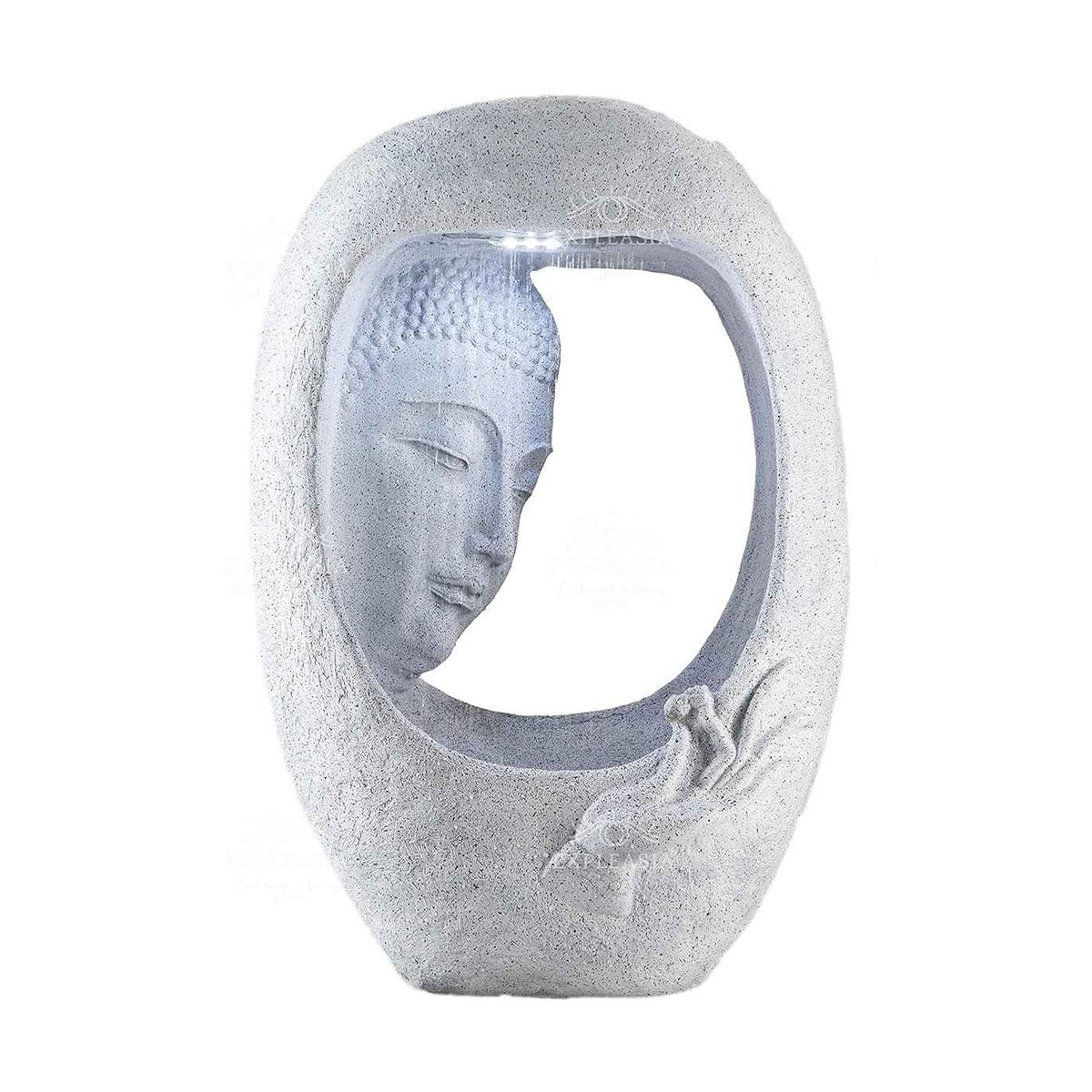 Buddha Face Shower Water Fountain – White (3ft)